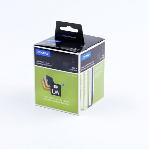 Этикетки DYMO на корешок папки-регистратора, белые, бумажные, стойкие, 190 х 59 мм., 110 этикеток,  (S0722480/99019)